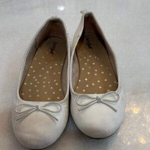 White Ballet Flats with Bow